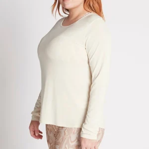 Flash Sale Aje ATHLETICA Long Sleeve Yoga Top 121 Light Ivory