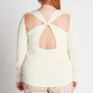 Flash Sale Aje ATHLETICA Long Sleeve Yoga Top 121 Light Ivory