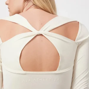 Flash Sale Aje ATHLETICA Long Sleeve Yoga Top 121 Light Ivory