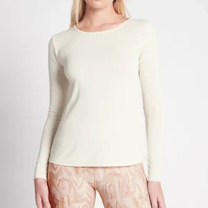 Flash Sale Aje ATHLETICA Long Sleeve Yoga Top 121 Light Ivory