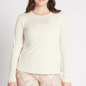 Flash Sale Aje ATHLETICA Long Sleeve Yoga Top 121 Light Ivory