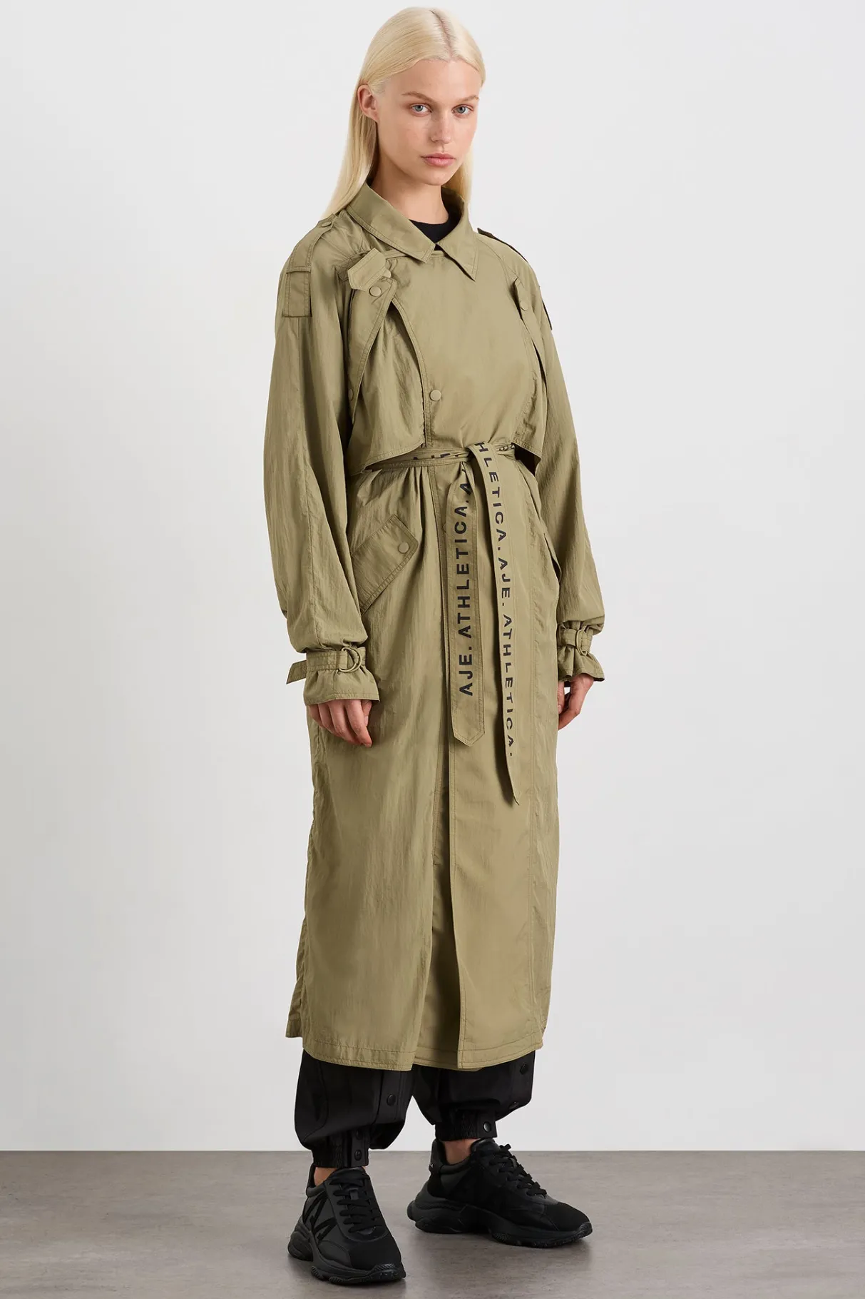 longline_belted_trench__0.webp Fashion Aje ATHLETICA Longline Belted Trench 703 Soft Khaki/Black