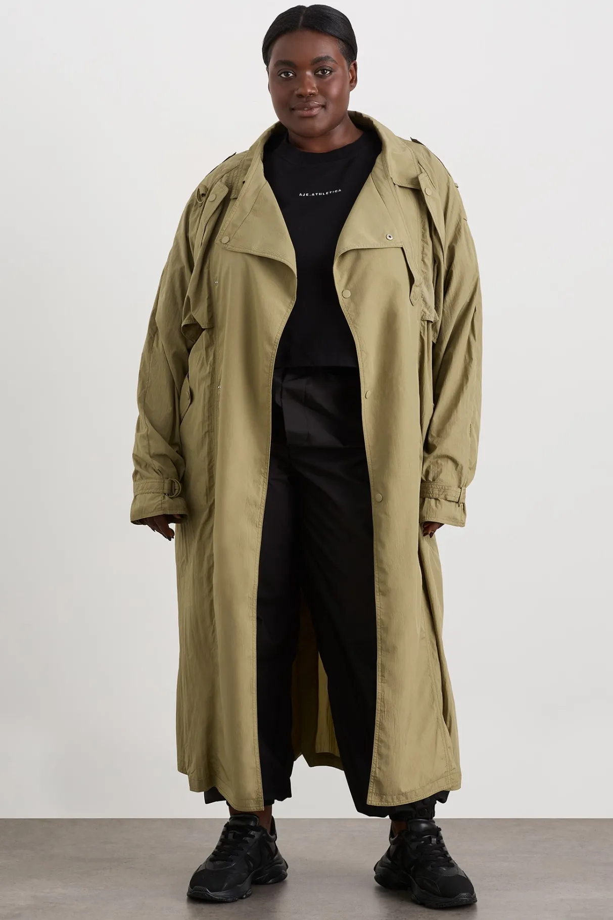 longline_belted_trench__12.webp Fashion Aje ATHLETICA Longline Belted Trench 703 Soft Khaki/Black