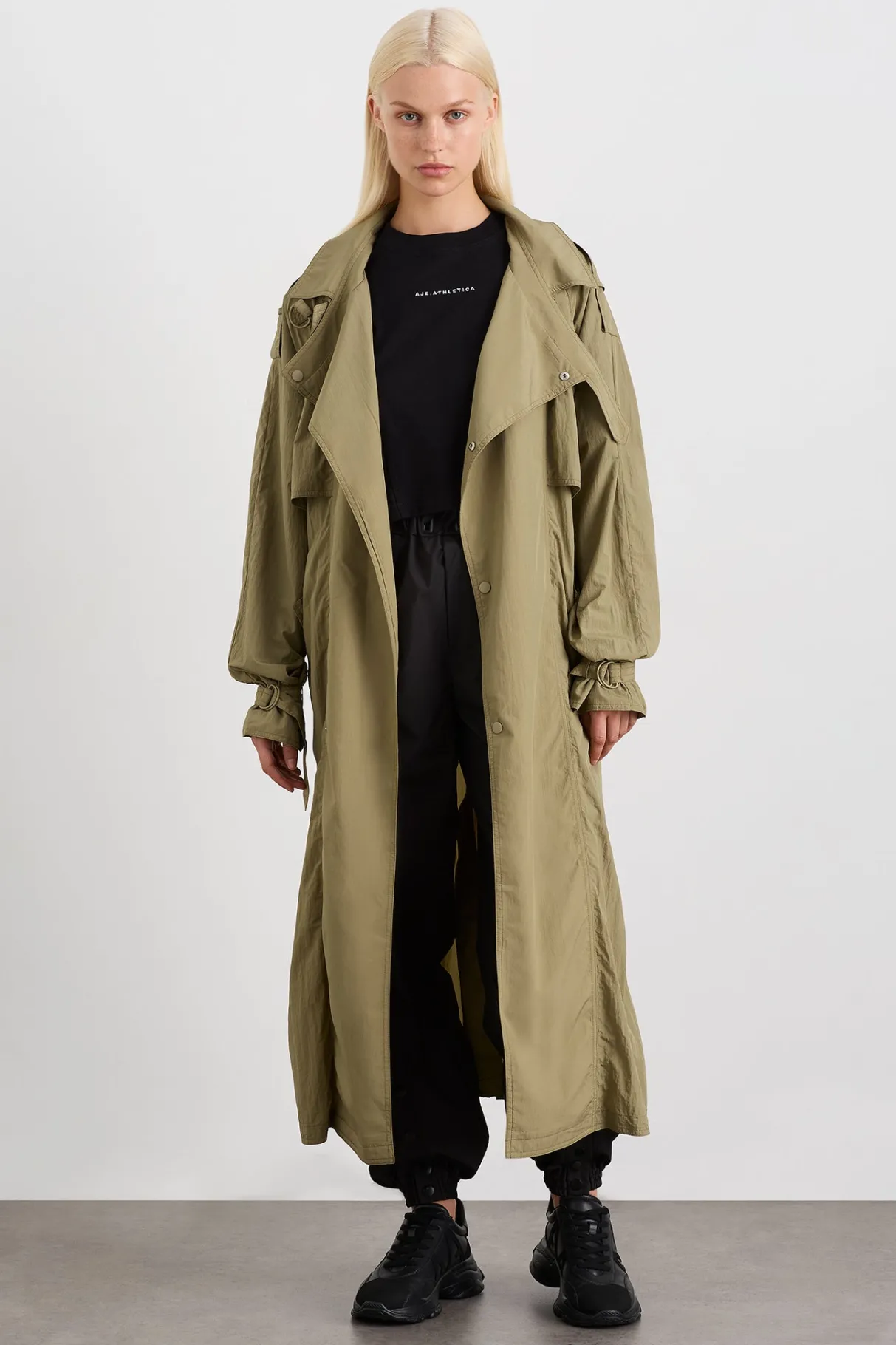 longline_belted_trench__2.webp Fashion Aje ATHLETICA Longline Belted Trench 703 Soft Khaki/Black
