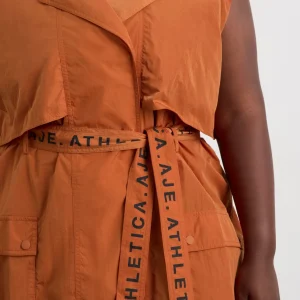 Shop Aje ATHLETICA Longline Belted Vest 703 Copper Orange