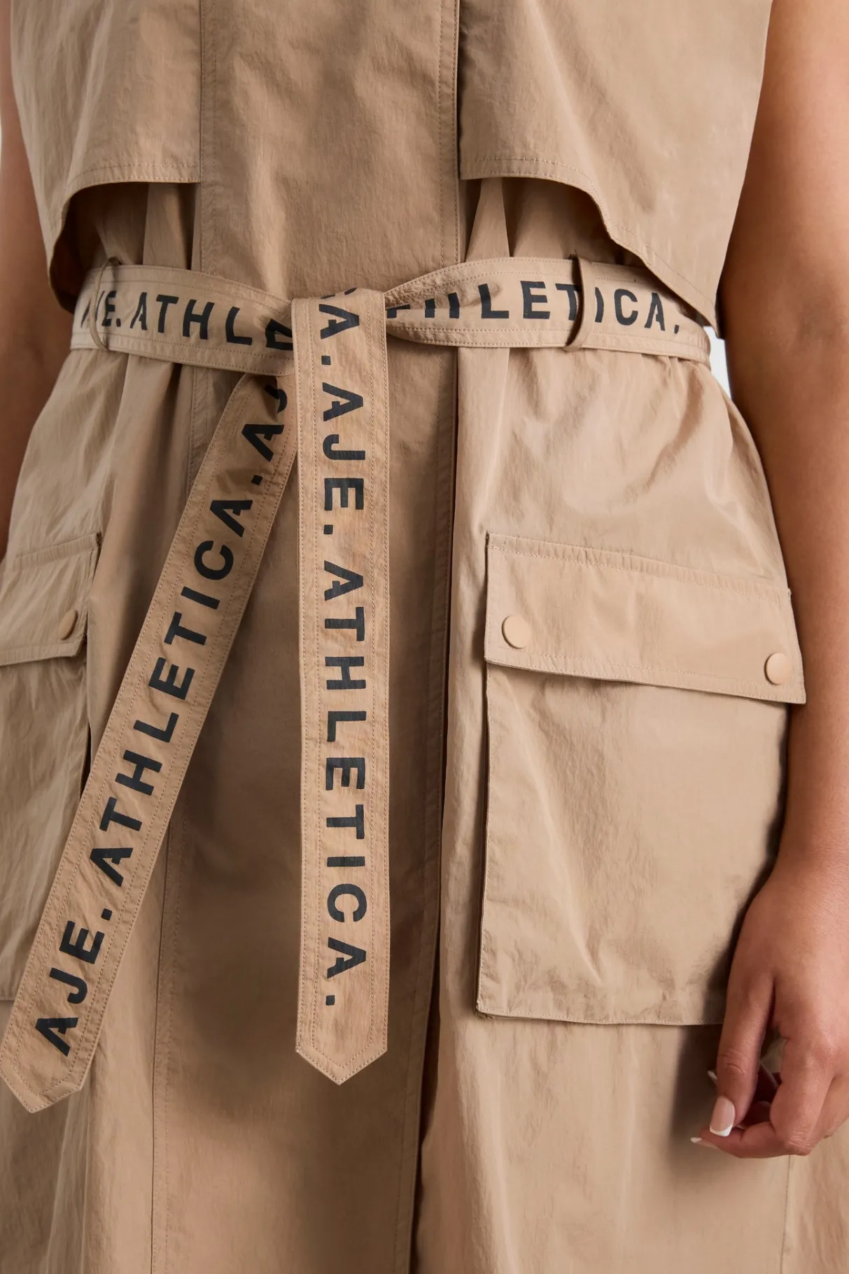 longline_belted_vest__14.webp Online Aje ATHLETICA Longline Belted Vest 703 Natural Tan
