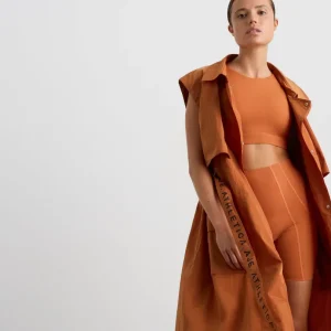 Shop Aje ATHLETICA Longline Belted Vest 703 Copper Orange