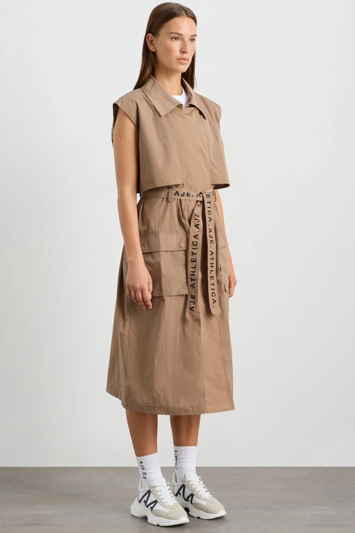 longline_belted_vest__2.webp Online Aje ATHLETICA Longline Belted Vest 703 Natural Tan