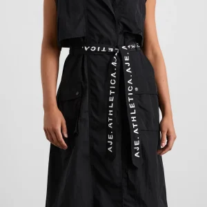 Cheap Aje ATHLETICA Longline Belted Vest 703 Black