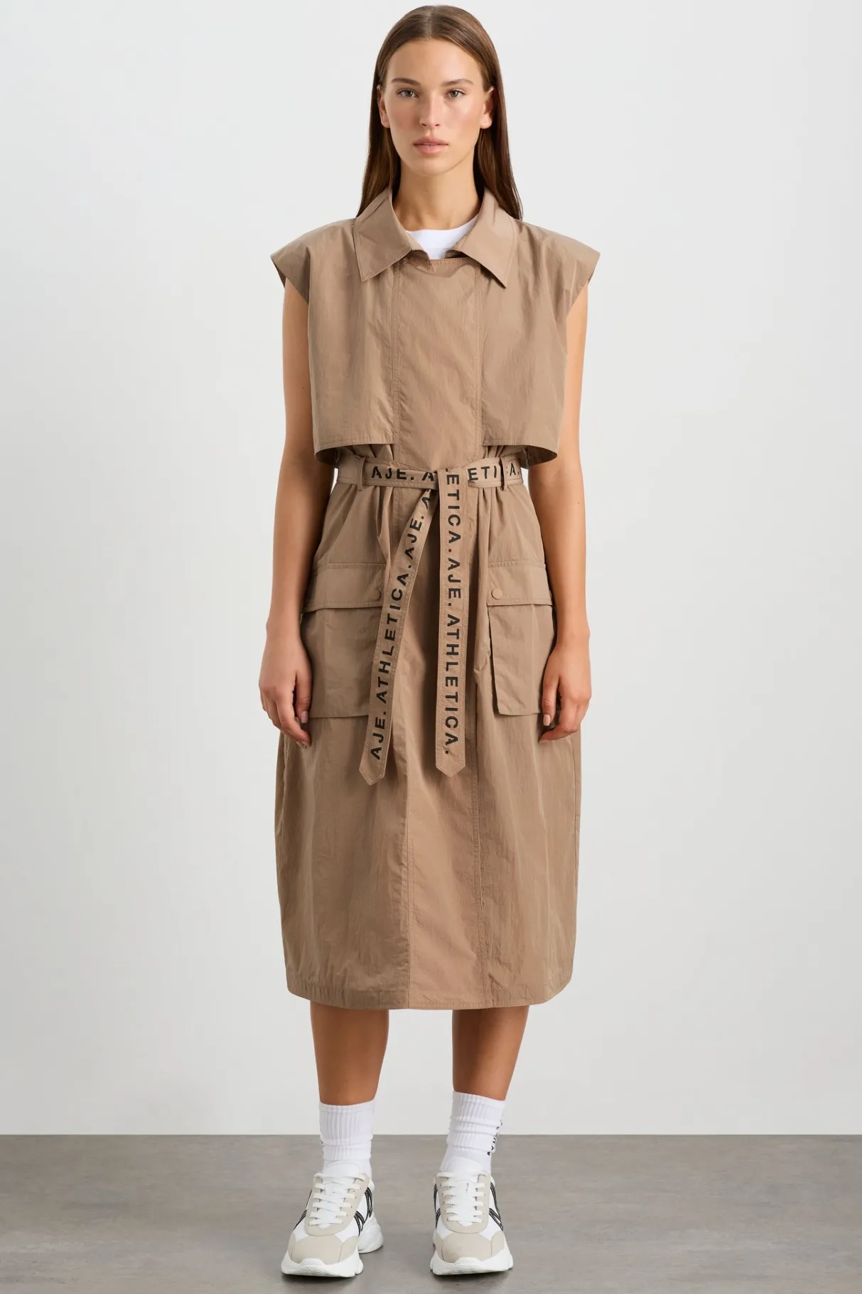 longline_belted_vest__4.webp Online Aje ATHLETICA Longline Belted Vest 703 Natural Tan