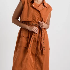 Shop Aje ATHLETICA Longline Belted Vest 703 Copper Orange