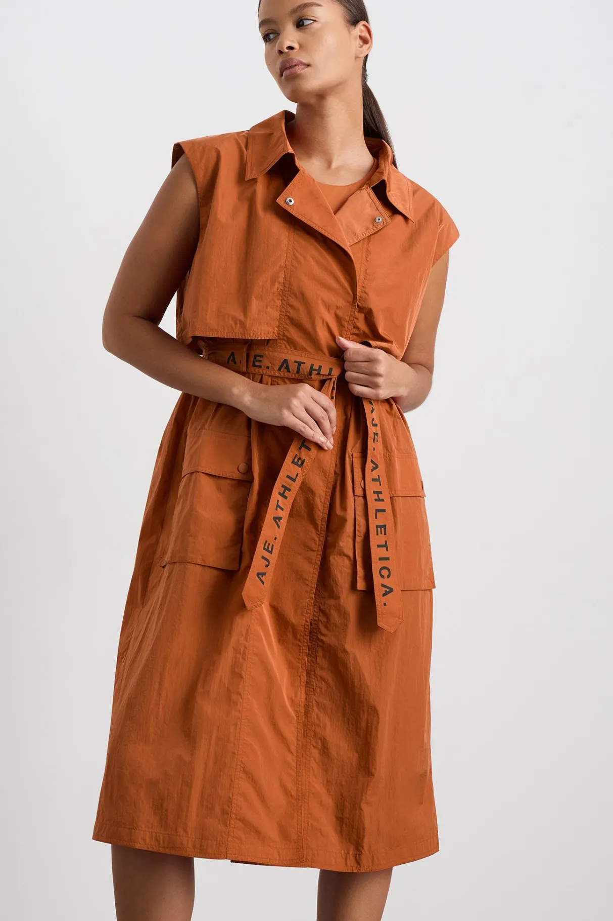 longline_belted_vest__5-1.webp Shop Aje ATHLETICA Longline Belted Vest 703 Copper Orange