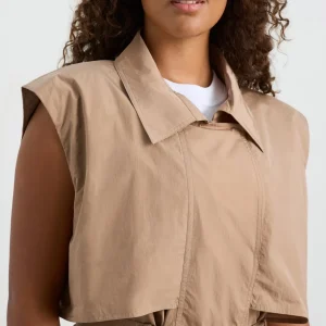 Online Aje ATHLETICA Longline Belted Vest 703 Natural Tan