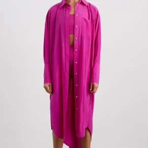 Sale Aje ATHLETICA Longline Oversized Shirt 441 Power Pink