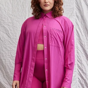 Sale Aje ATHLETICA Longline Oversized Shirt 441 Power Pink