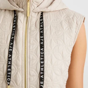 Outlet Aje ATHLETICA Longline Sleeveless Jacket 703 Moonstone Grey