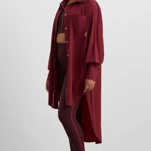 Flash Sale Aje ATHLETICA Longline Windbreaker Shirt 438 Red Currant