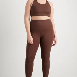 Sale Aje ATHLETICA Mesh Racer Back Sports Bra 338 Dark Chocolate