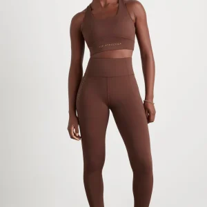 Sale Aje ATHLETICA Mesh Racer Back Sports Bra 338 Dark Chocolate