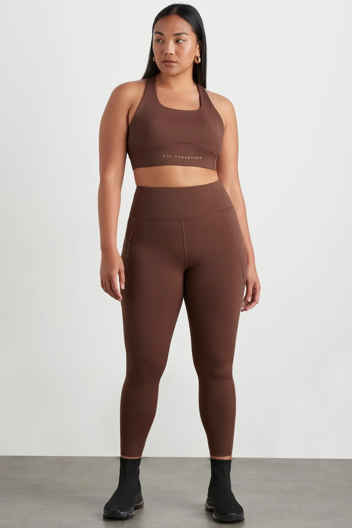 mesh_racer_back_sports_bra__7.webp Sale Aje ATHLETICA Mesh Racer Back Sports Bra 338 Dark Chocolate