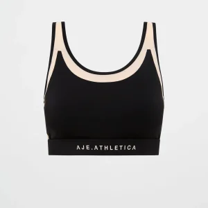 Cheap Aje ATHLETICA Mesh Racer Bra 365 Black Light Blush