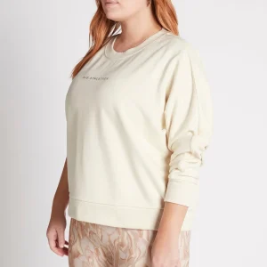 Online Aje ATHLETICA Metallic Signature Logo Crew Jumper 401 Light Ivory