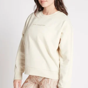Online Aje ATHLETICA Metallic Signature Logo Crew Jumper 401 Light Ivory