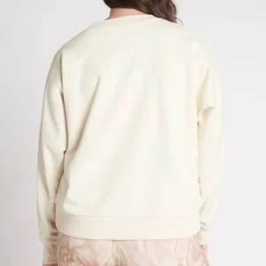 Online Aje ATHLETICA Metallic Signature Logo Crew Jumper 401 Light Ivory