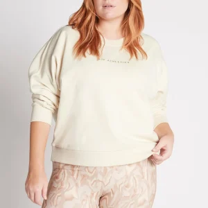 Online Aje ATHLETICA Metallic Signature Logo Crew Jumper 401 Light Ivory