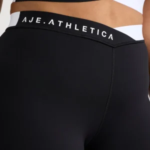 Best Sale Aje ATHLETICA Mid Cross Over Bike Shorts 607 Black/White