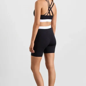 Best Sale Aje ATHLETICA Mid Cross Over Bike Shorts 607 Black/White