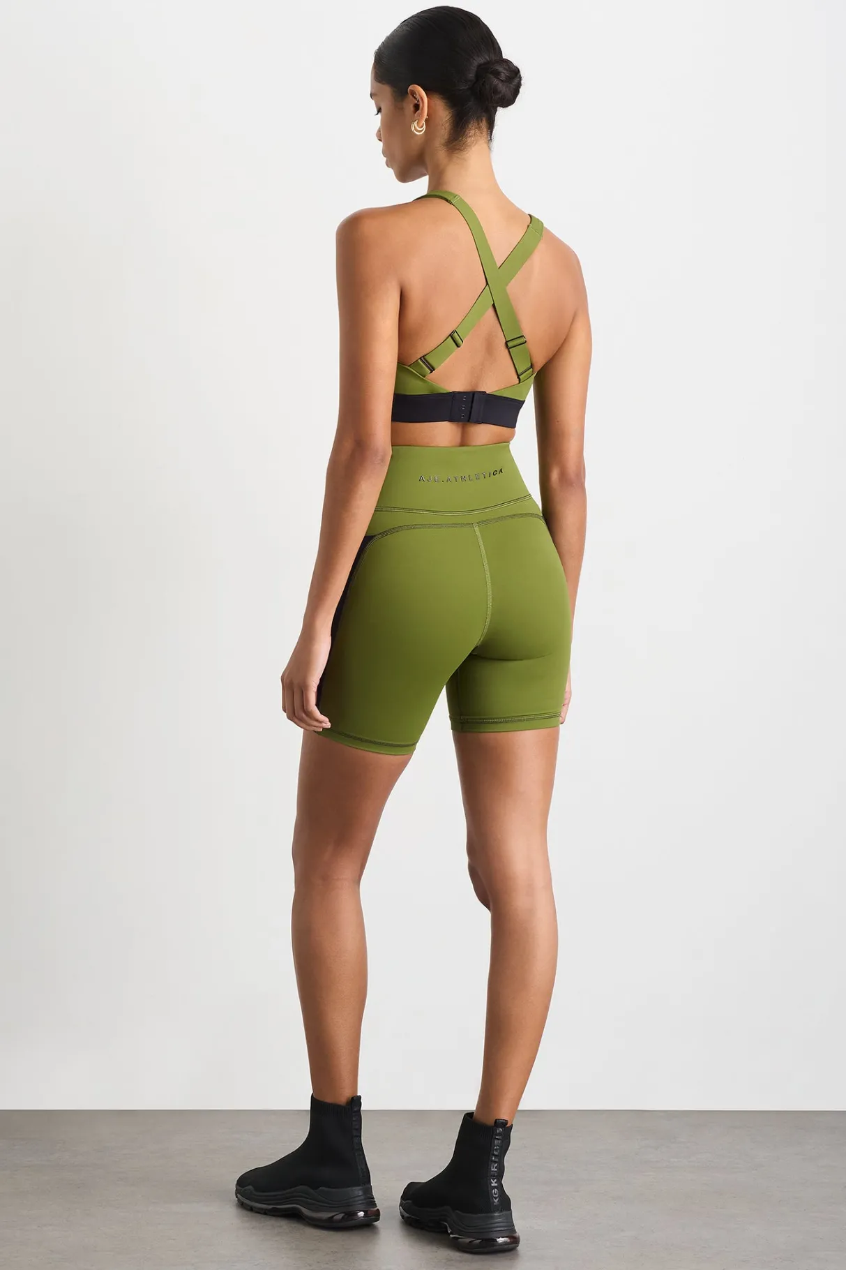 mid_length_bike_short__3.webp Sale Aje ATHLETICA Mid Length Bike Short 606 Evergreen Black