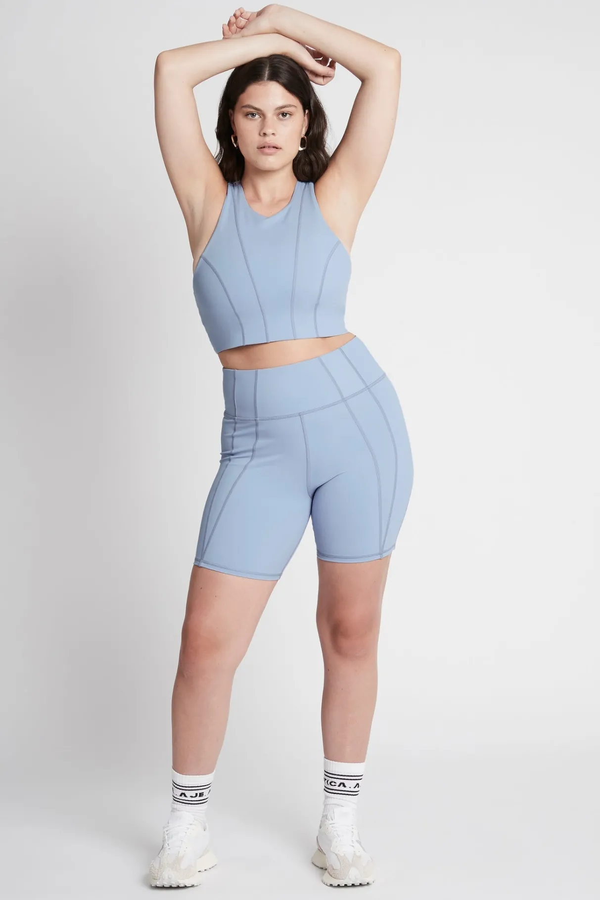 mid_length_logo_bike_short__10.webp Cheap Aje ATHLETICA Mid Length Logo Bike Short 612 Steel Blue