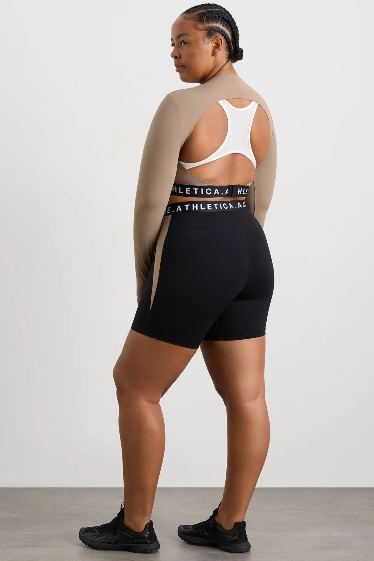 mid_length_logo_bike_short__12-1.webp Best Aje ATHLETICA Mid Length Logo Bike Short 250 Black/Dune