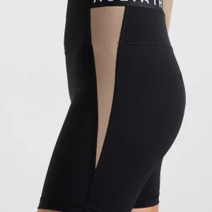 Best Aje ATHLETICA Mid Length Logo Bike Short 250 Black/Dune