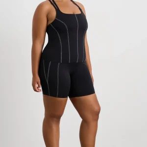 New Aje ATHLETICA Mid Length Panel Shorts 615 Black