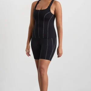 New Aje ATHLETICA Mid Length Panel Shorts 615 Black