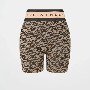 Online Aje ATHLETICA Mid Length Seamless Bike Shorts 624 Geo Print/Beige