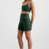 Cheap Aje ATHLETICA Mid Piped Bike Shorts 607 Pine Green White