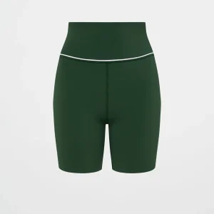 Cheap Aje ATHLETICA Mid Piped Bike Shorts 607 Pine Green White