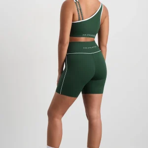 Cheap Aje ATHLETICA Mid Piped Bike Shorts 607 Pine Green White