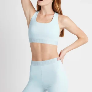 Fashion Aje ATHLETICA Mid Rise Logotape Shorts 607 Ice Blue