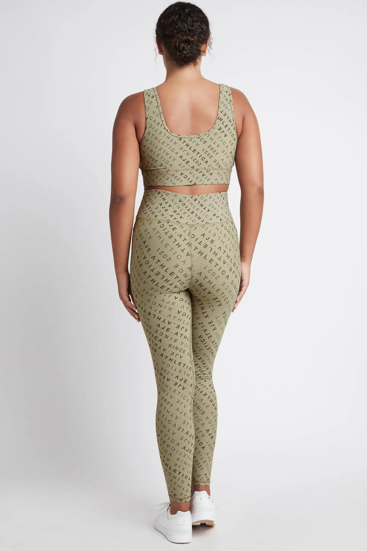 monogram_high_rise__legging__8.webp Shop Aje ATHLETICA Monogram High Rise 7/8 Legging 203 Sage/Forest Green