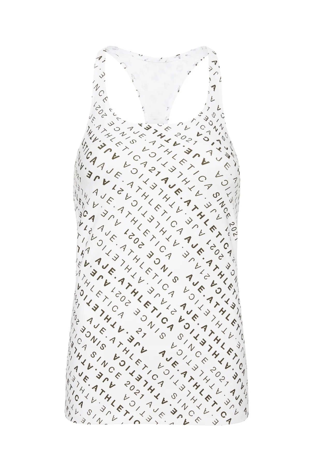 monogram_logo_racerback_singlet__1.webp Outlet Aje ATHLETICA Monogram Logo Racerback Singlet 113 White/Forest Green