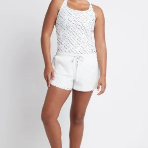 Outlet Aje ATHLETICA Monogram Logo Racerback Singlet 113 White/Forest Green