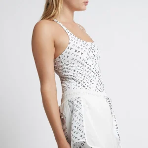 Outlet Aje ATHLETICA Monogram Logo Racerback Singlet 113 White/Forest Green