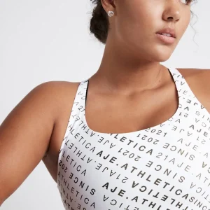 Outlet Aje ATHLETICA Monogram Logo Racerback Singlet 113 White/Forest Green