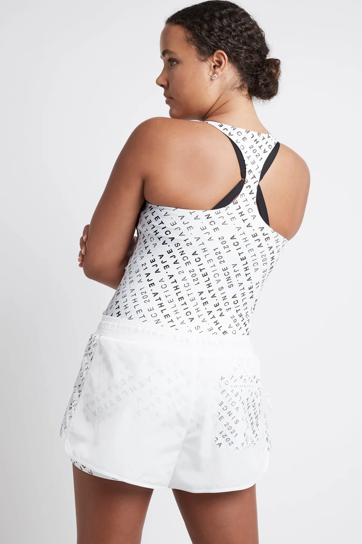 monogram_logo_racerback_singlet__9.webp Outlet Aje ATHLETICA Monogram Logo Racerback Singlet 113 White/Forest Green