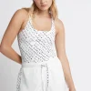 Best Aje ATHLETICA Monogram Logo Running Short 602 White/Forest Green
