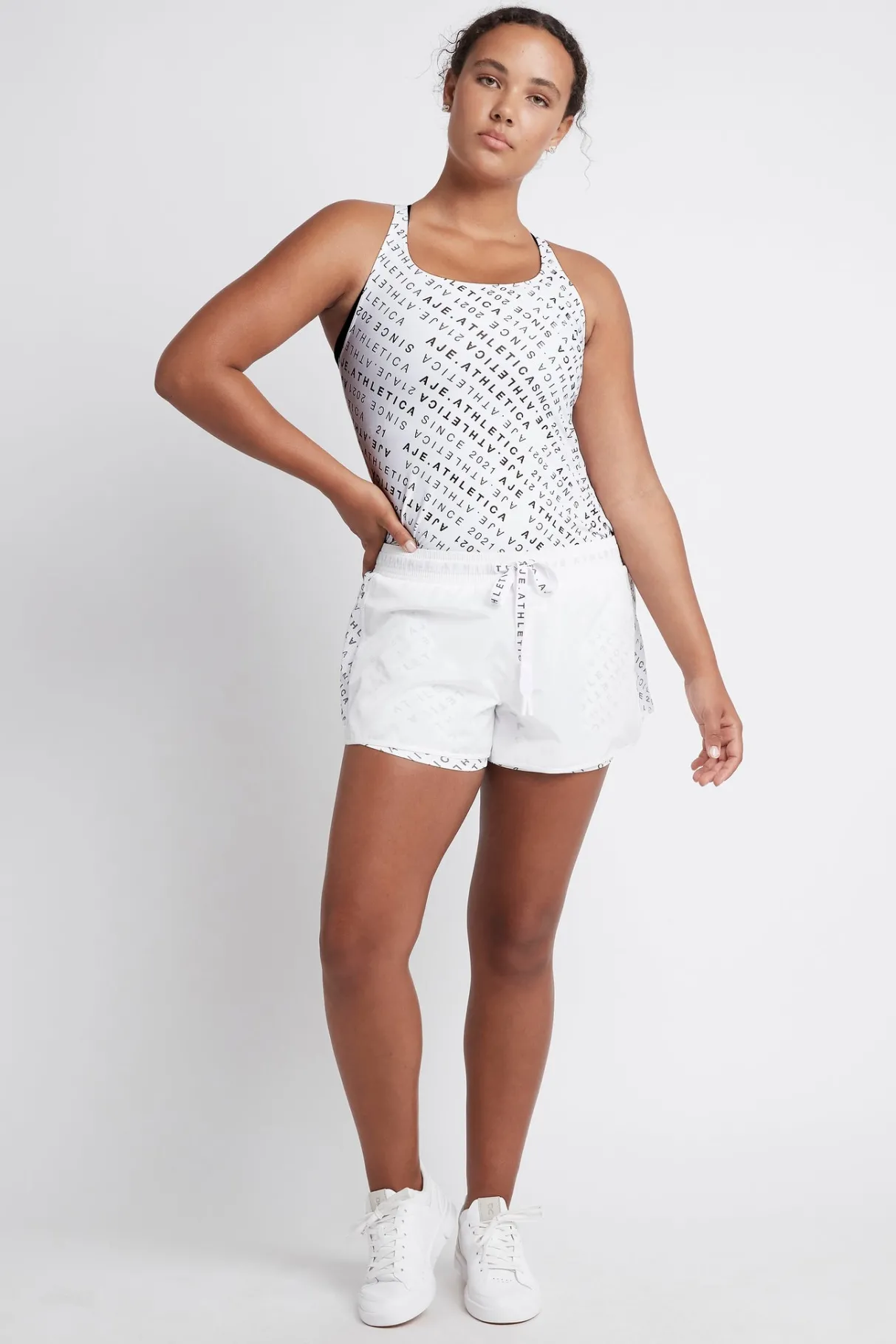 monogram_logo_running_short__10.webp Best Aje ATHLETICA Monogram Logo Running Short 602 White/Forest Green
